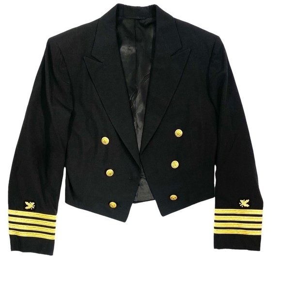 Davis Clothing Co Boston Vintage Military Style Wool Open Jacket - Picture 1 of 7